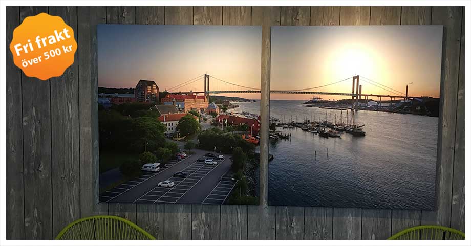 Canvastavlor på Älvsborgsbron i Göteborg